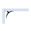 Installation silhouette diagram of Lighting Cove Molding for Indirect Lighting showing the molding profile positioned at the wall and ceiling with concealed LED placement near the top corner.