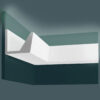 3D installation illustration of San Jose Molding for Indirect Lighting showing the molding mounted at the wall and ceiling with concealed indirect lighting.
