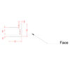 Profile drawing of Asheville Molding for Indirect Lighting with labeled dimensions showing 2-1/2 inch projection and 2-1/2 inch height.
