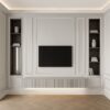 Installed New York 2-Step Crown Molding for LED's creating soft perimeter ceiling illumination in a clean contemporary interior.
