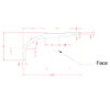 Profile drawing of Miami Art Deco 2-Step Crown Molding for LED's with labeled dimensions showing 8-1/2 inch projection and 4 inch height.
