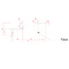 Profile drawing of New York 3-Step Crown Molding for LED's with labeled dimensions showing 8 inch projection and 2-7/8 inch height.
