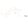 Profile drawing of Miami 2-Way Molding for Indirect Lighting with labeled dimensions showing 7 inch projection and 3 inch height.