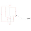 Profile drawing of San Francisco Modern Baseboard with labeled dimensions showing 7-1/4 inch height and 3/4 inch projection.