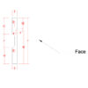Profile drawing of Miami Art-Deco Baseboard with labeled dimensions showing 7 inch height and 3/4 inch projection.