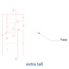 Profile drawing of Extra Tall New York Baseboard Molding with labeled dimensions showing 10 inch height and 3/4 inch projection.