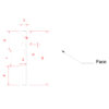 Profile drawing of Extra Tall Miami Art-Deco Baseboard with labeled dimensions showing 10 inch height and 3/4 inch projection.