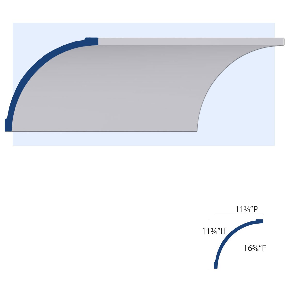Extra Extra Large Cove Molding