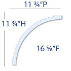 Extra Large Cove Molding - Profile Dimensions