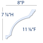 Large Classic Cove Molding - Profile Dimensions