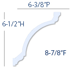 Simple Cove Molding - Profile Dimensions