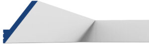 Small San Francisco Modern Molding for LED's profile with an angled face and stepped lower edge