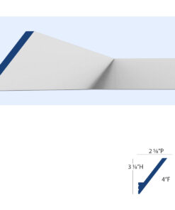 San Francisco Modern Molding for LED's profile diagram marked 2 5/8 in. Projection, 3 1/8 in. Height, and 4 in. Fascia