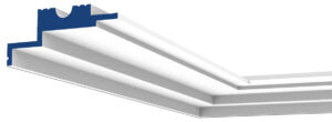 New York 2-Way / 3-Step Molding for Indirect Lighting catalog rendering with layered profile and cross-section