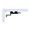 New York 2-Way / 3-Step Molding for Indirect Lighting profile with three steps and two lighting directions