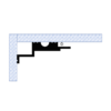 New York 2-Way / 3-Step Molding for Indirect Lighting wall-to-ceiling profile with lateral lighting direction