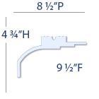 Miami 2-Way / 2-Step Molding for Indirect Lighting profile: 8½-inch Projection, 9½-inch Fascia, 4¾-inch Height.