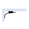 Miami 2-Way / 2-Step Molding for Indirect Lighting ceiling diagram with a single side-facing lighting position