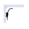 Miami 2-Way / 2-Step Molding for Indirect Lighting vertical wall layout with two indicated lighting positions