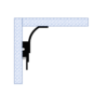 Miami 2-Way / 2-Step Molding for Indirect Lighting vertical layout with one indicated lighting position